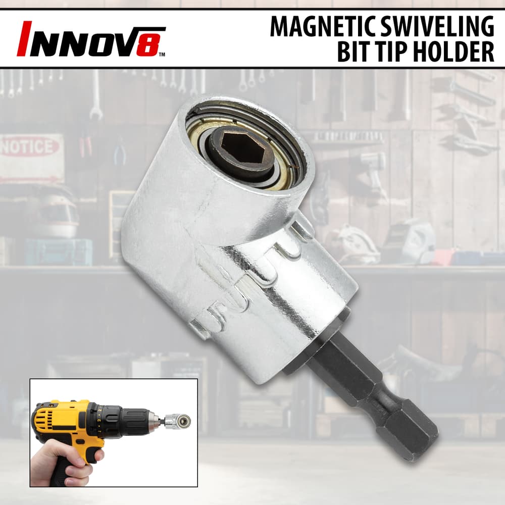 Full image of the Innov8 Magnetic Swiveling Bit Tip Holder. image number 0