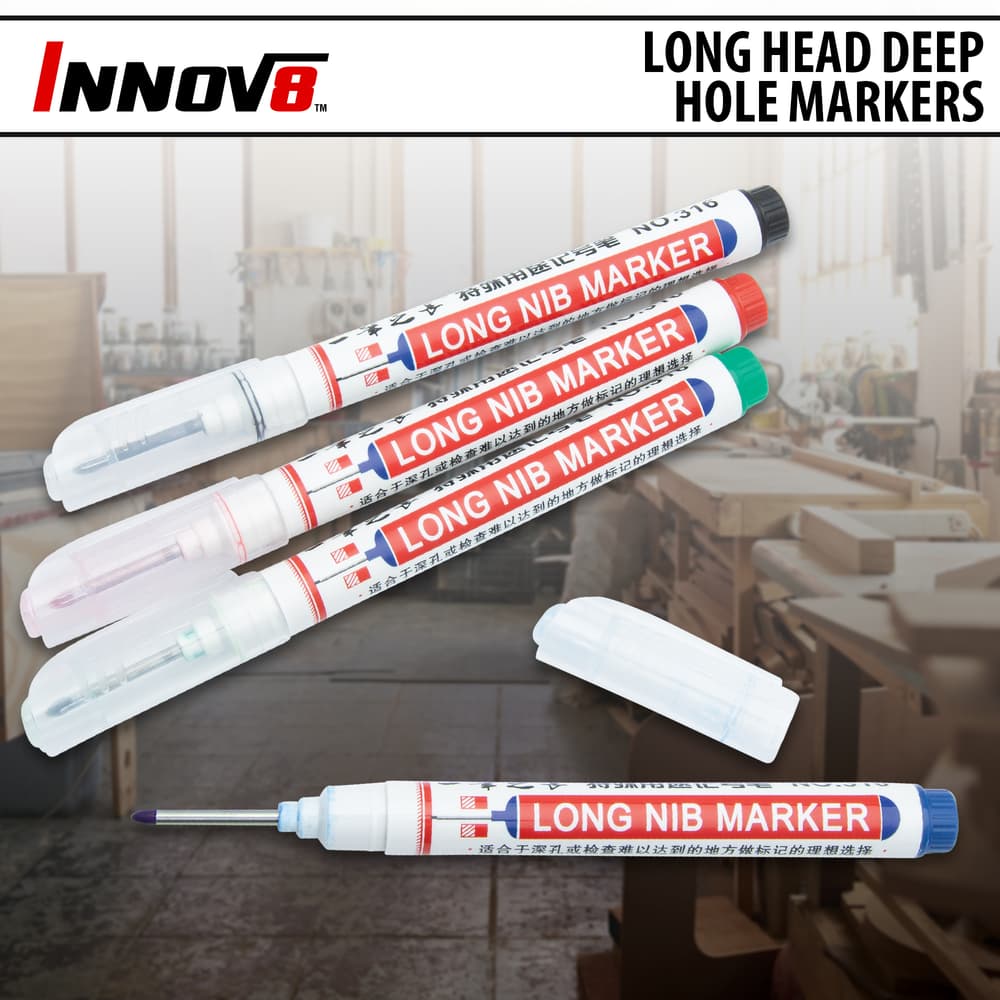 Full image of the Innov8 Long Head Deep Hole Markers. image number 0