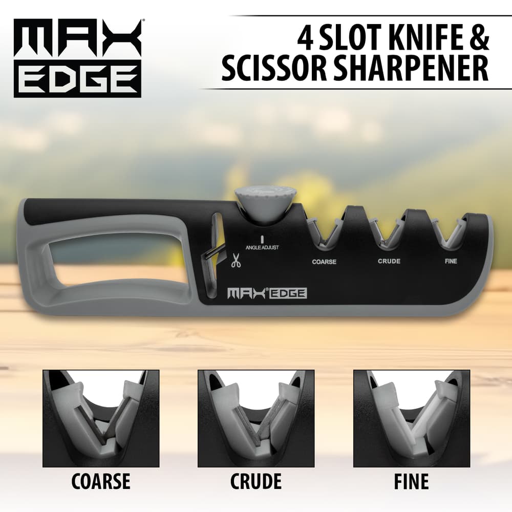 Full image of the Max Edge 4 Slot Knife & Scissor Sharpener. image number 0