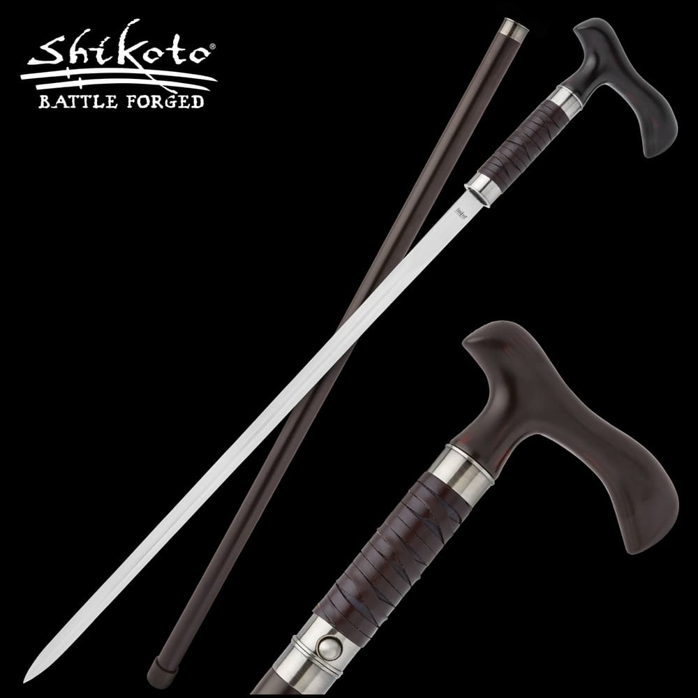 Shikoto Forged Gentlemans Sword Cane 1045 Carbon image number 0