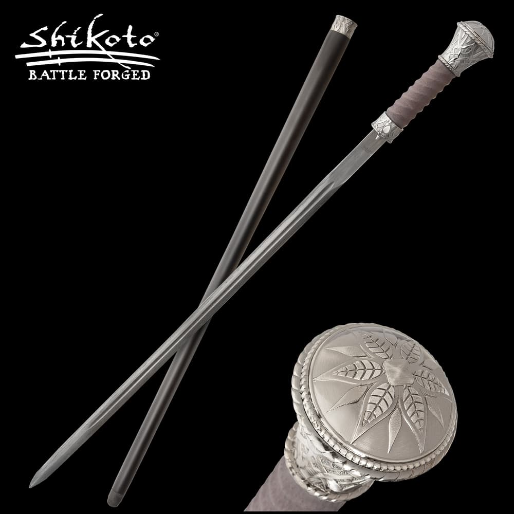 Shikoto Damascus Fantasy Sword Cane image number 0