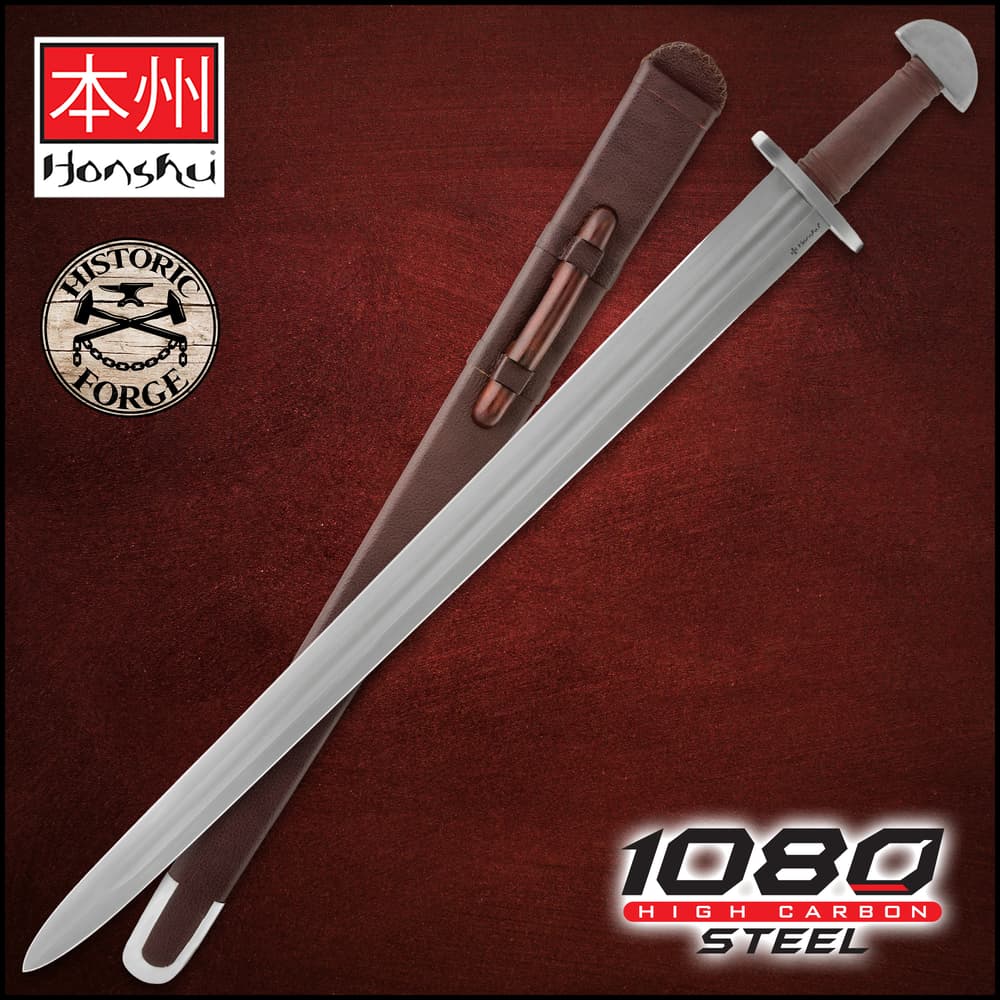 Honshu Historic Forge Type N Viking Sword and Scabbard image number 0