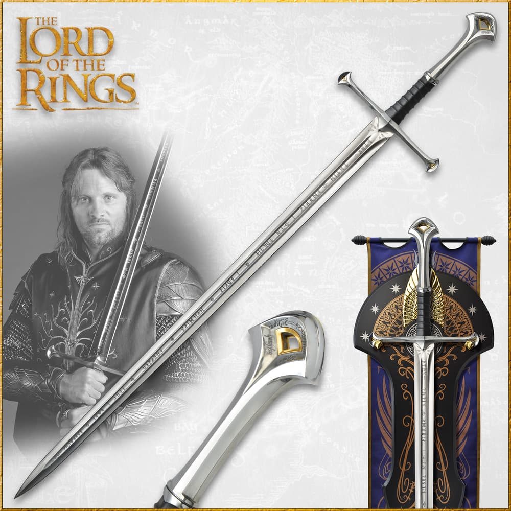 Anduril, the sword of King Elessar of Gondor has been improved to be a more movie accurate replica image number 0