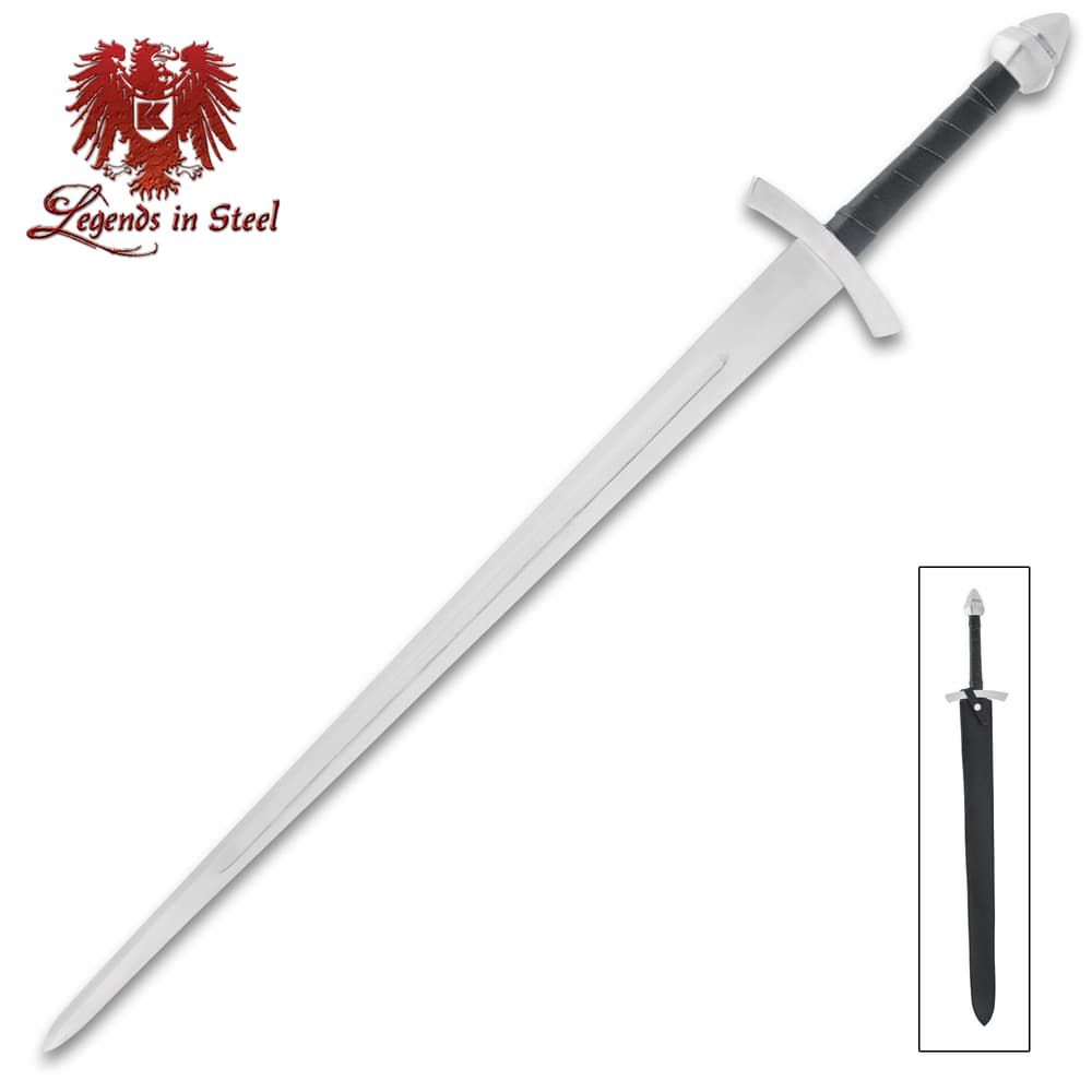 The Legends In Steel Medieval Knight Long Sword can be used as a costume accessory image number 0