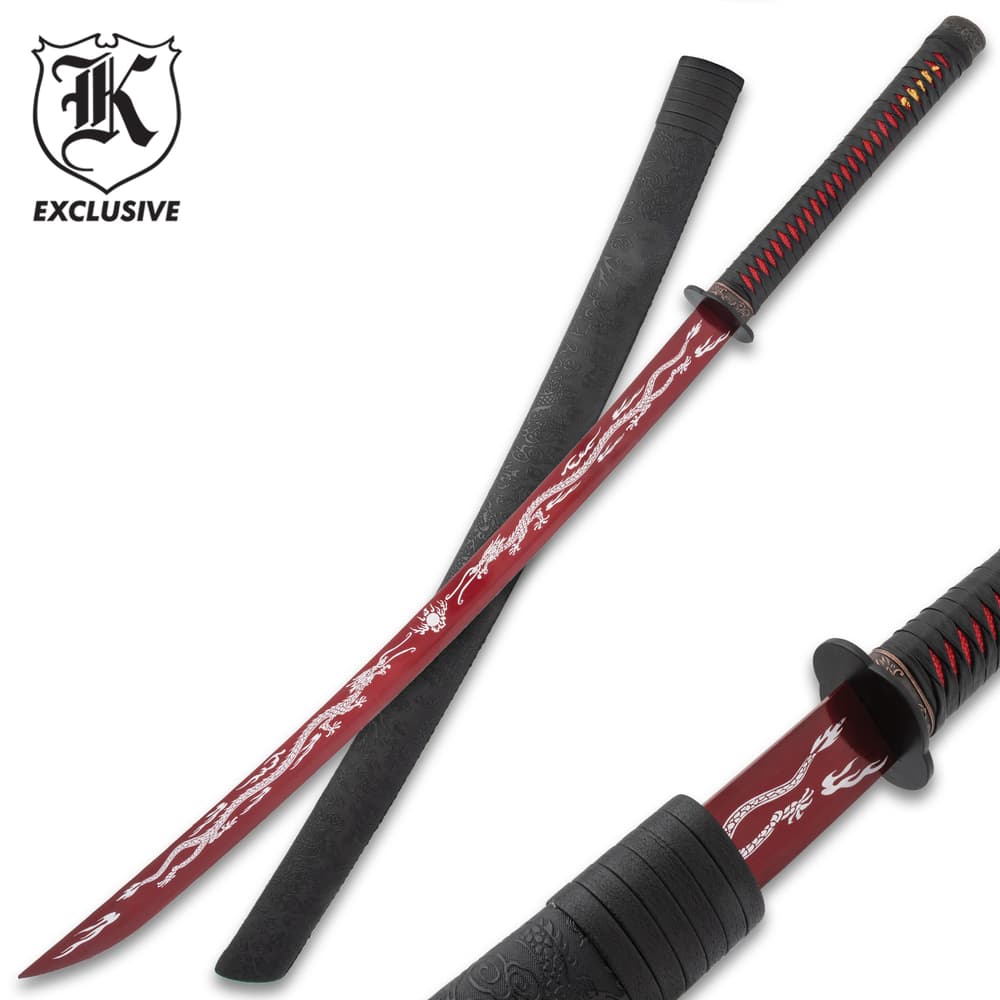 K Exclusive Red Dragon Katana image number 0