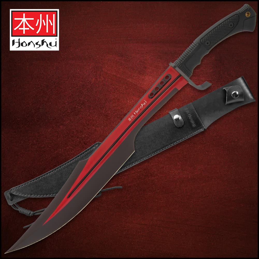 The Honshu Red Spartan Sword is 23" in overall length image number 0