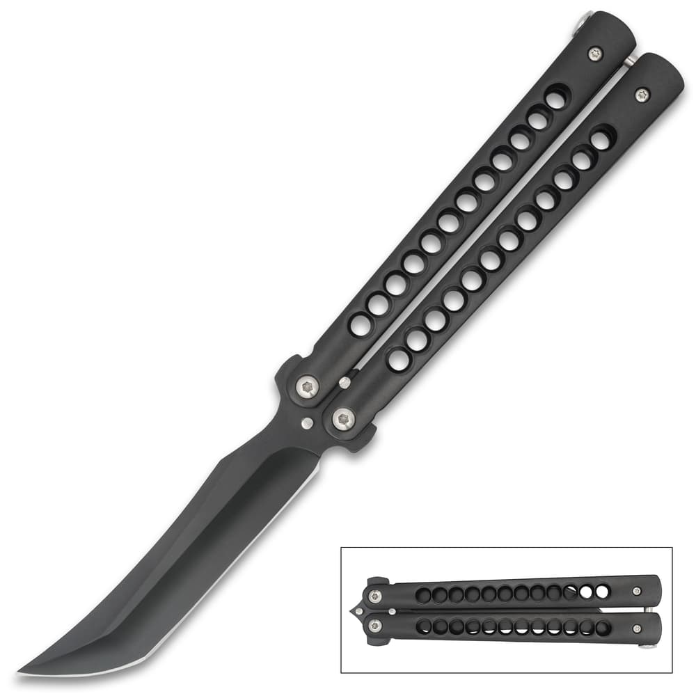 Classic Black Butterfly Knife image number 0