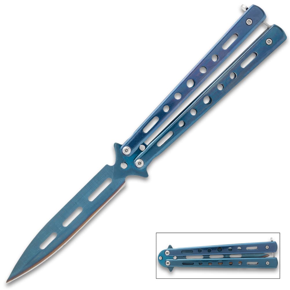 Vortex Butterfly Knife Blue image number 0