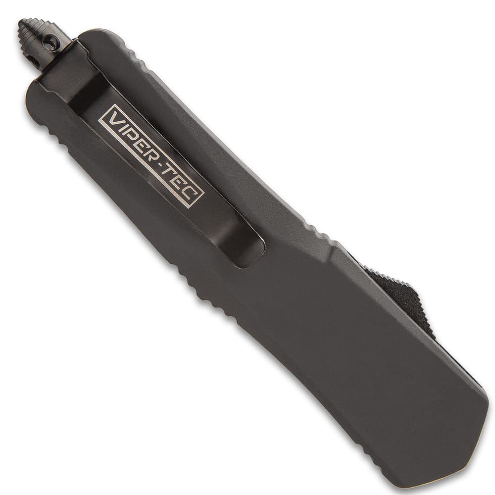 Ghost Series Black Double Edge OTF Knife – Stainless Steel Blade