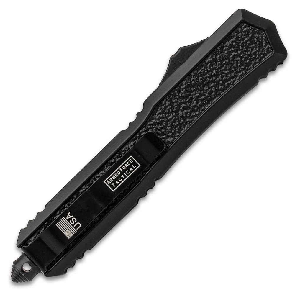 Black Dagger OTF Knife With Pouch
