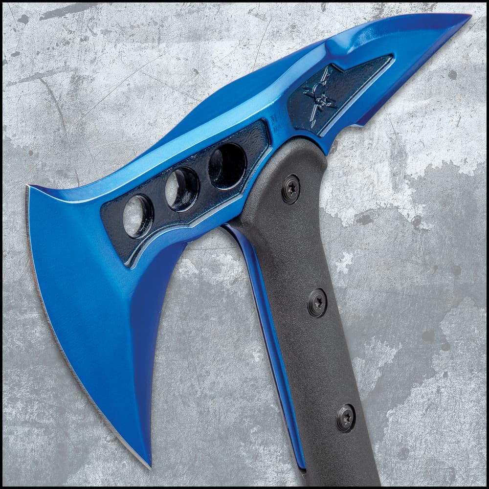 M48 Blue Tactical Tomahawk Axe With Snap On M48 Sheath