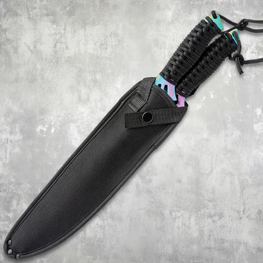 Titanium Guardian Twin Machete Set With Sheath