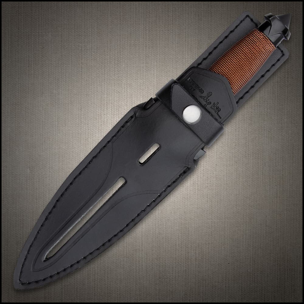 Hibben HellFyre Double Shadow Knife With Sheath – Damascus Steel