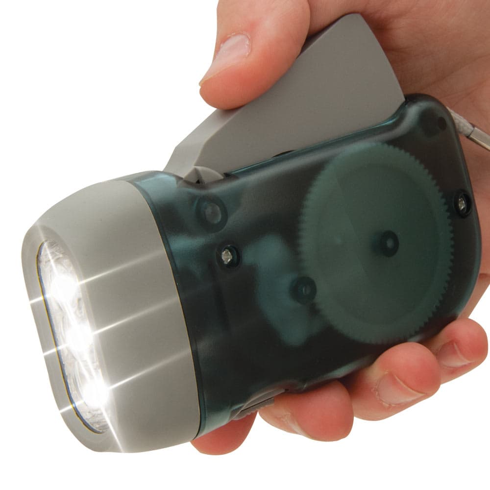 crank arm rechargeable flashlight Hand with Emergency Radio Phone Charger this stormproof flashlight features a multifunction design that provides a light Guyuyii 4 Pack Hand Crank