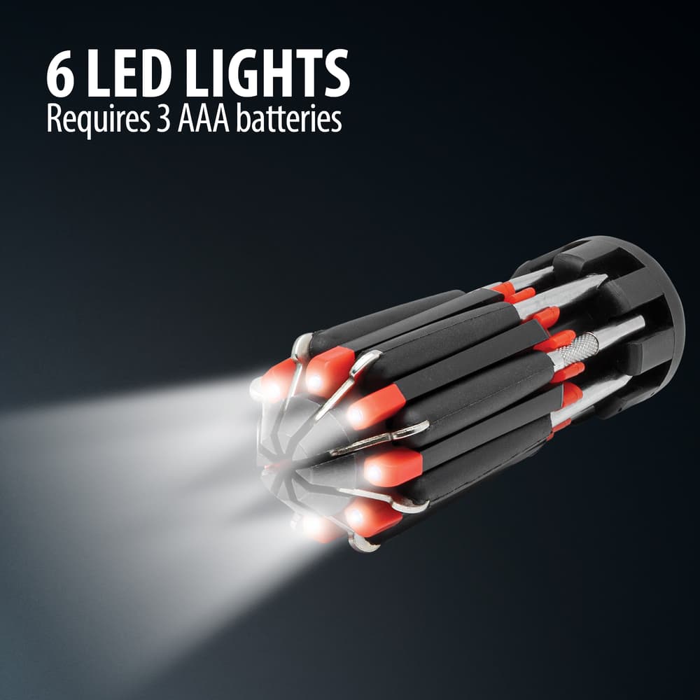 Innov8 8-In-1 Screwdriver Flashlight - Steel And Plastic