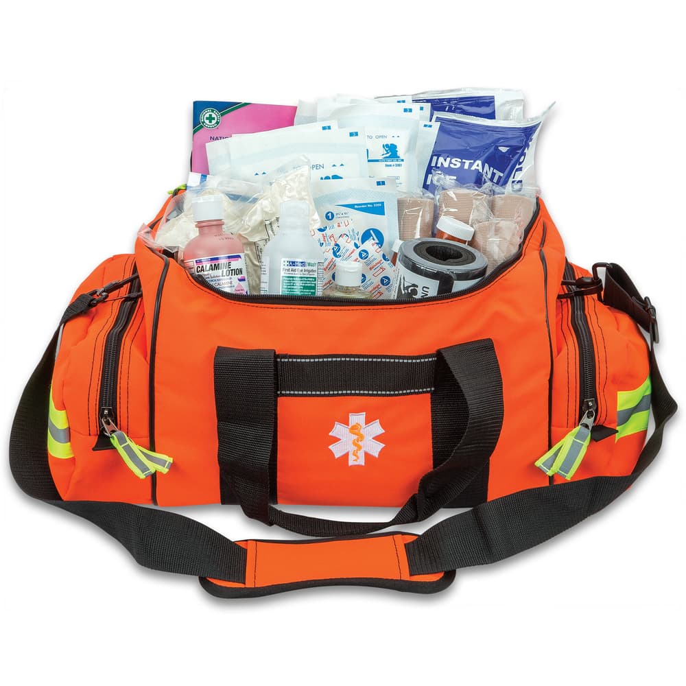 Orange First Responder Bag Spacious Compartments, Zippered