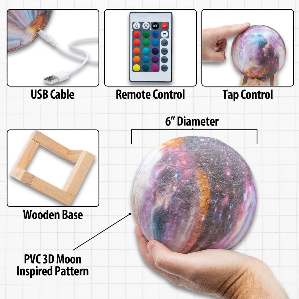 Moon Mood Lamp 16 Different Color Modes,