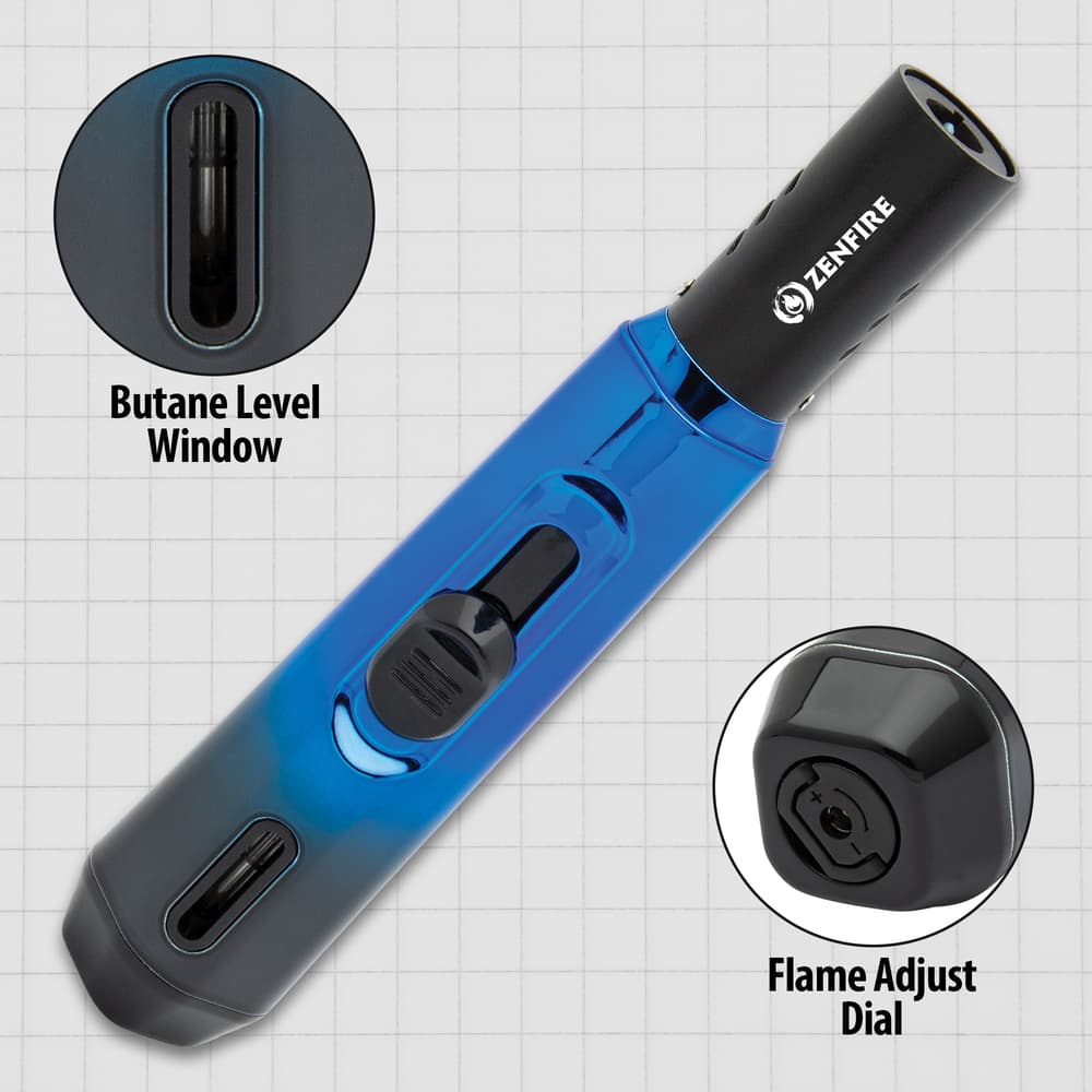 Zenfire Blue Torch Lighter - 6 1/4 Zenfire Blue Torch Lighter - 6 1/4