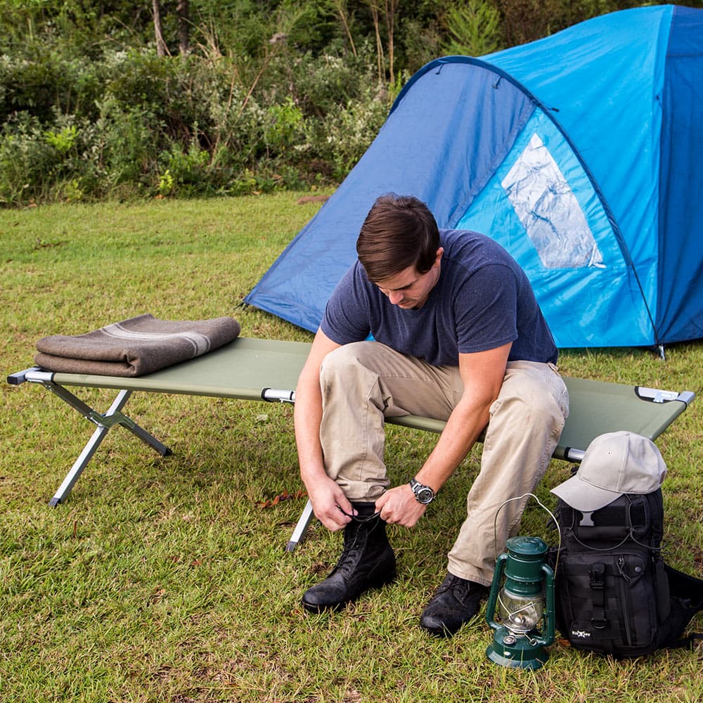 GI-Style Heavy Duty Folding Steel Cot | 73 3/4