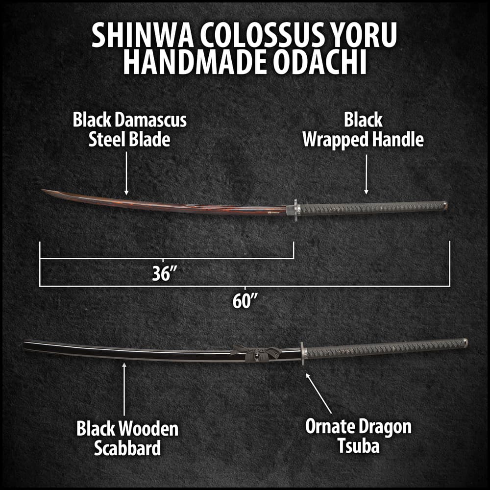 Shinwa Colossus Yoru Handmade Odachi - Samurai Sword - BUDK.com