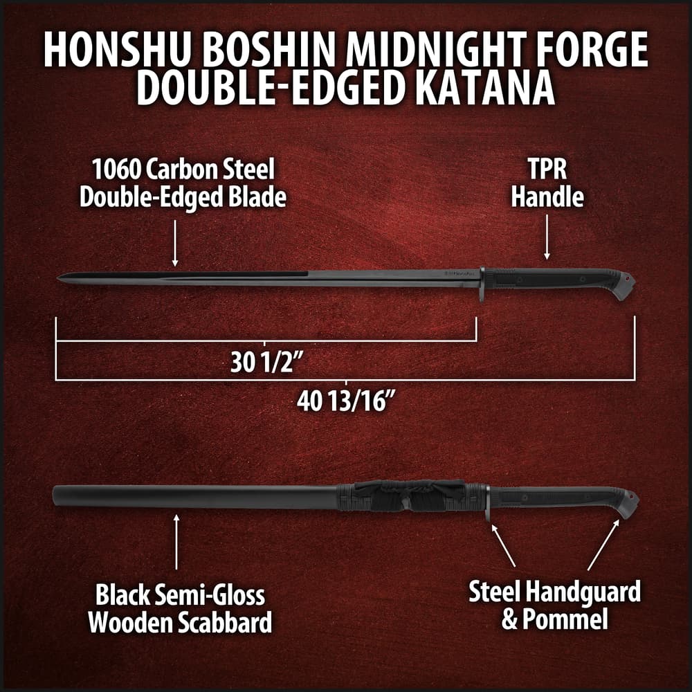 Amazon.com : Honshu Boshin Midnight Forge Katana | Double