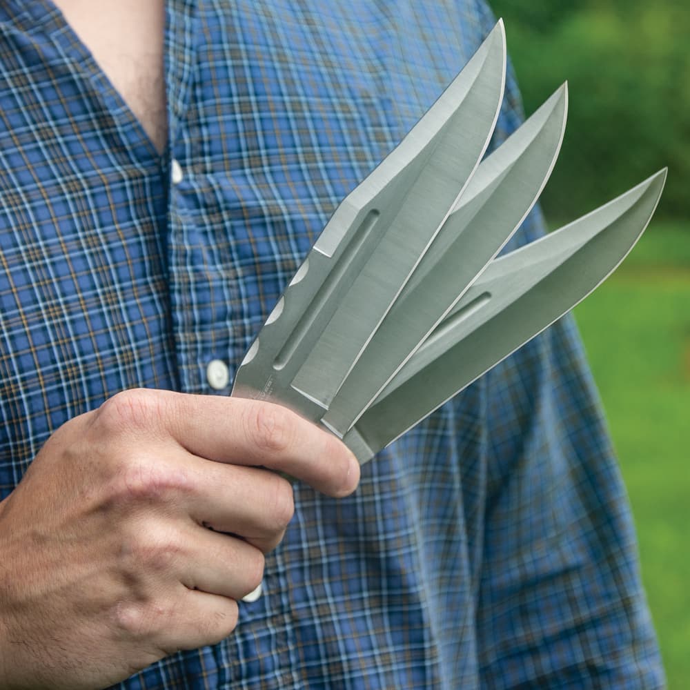Hibben Throwing Knives Triple Set | 5 7/8” 3Cr13 stainless