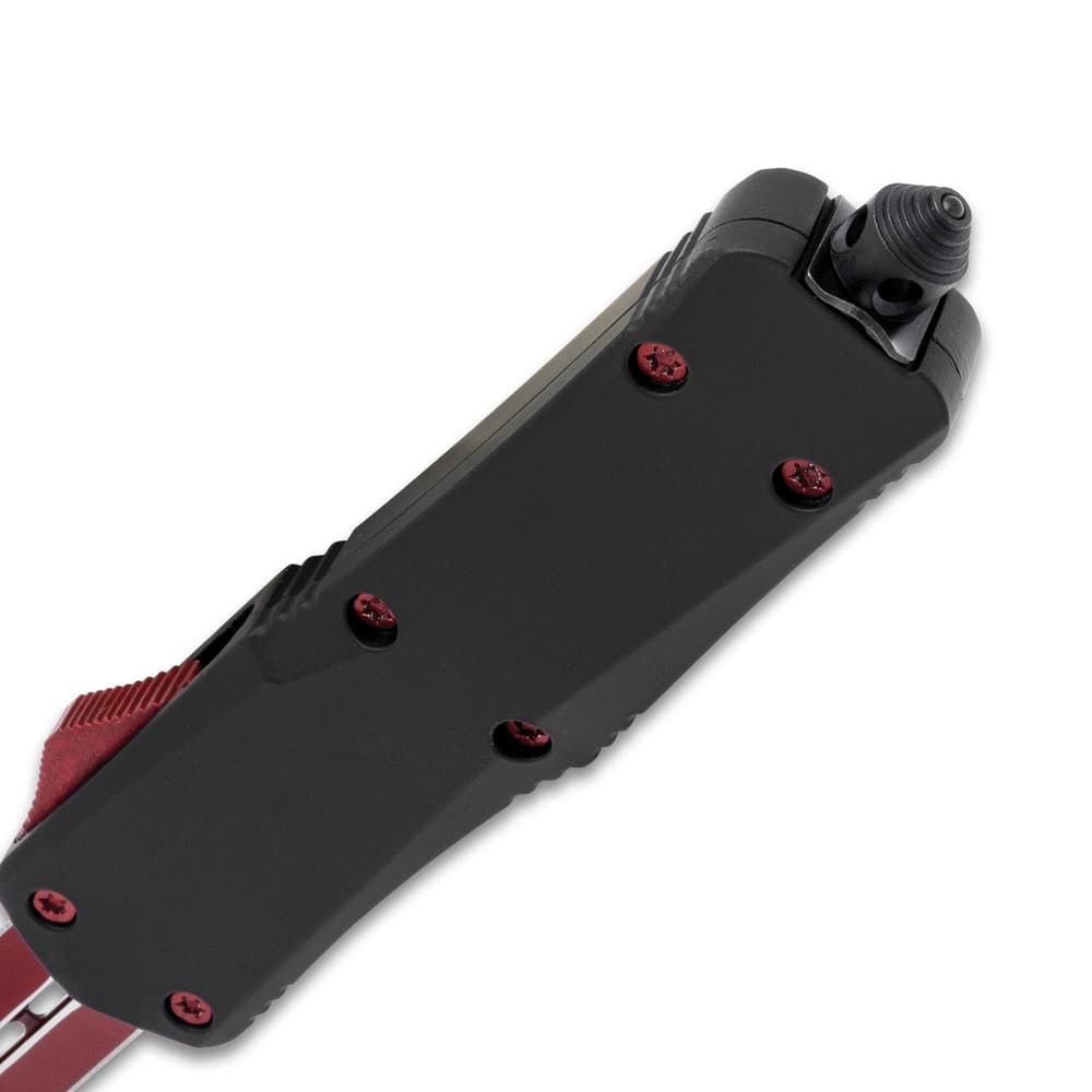 Red Double Edged OTF Knife Stainless Steel