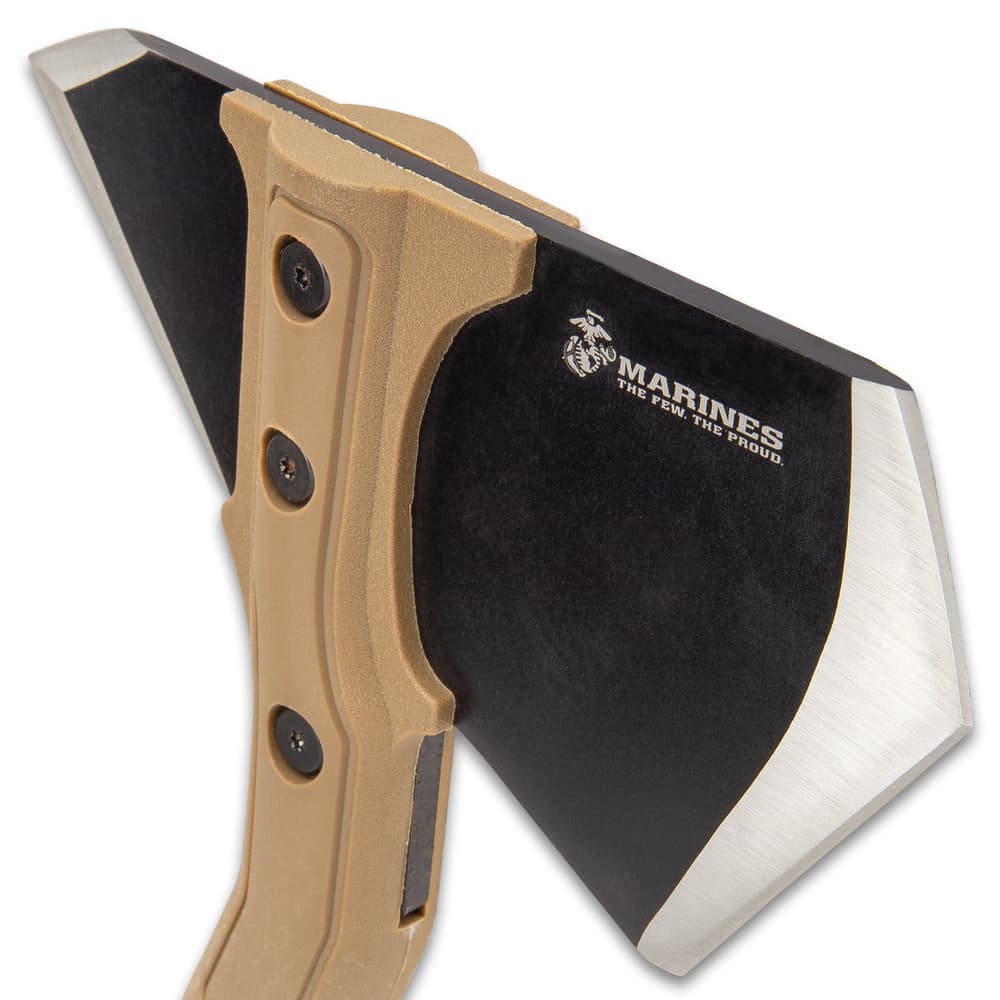 USMC Field Axe | 3 1/2mm Thick Stainless Steel Axe Head | 11 1/4