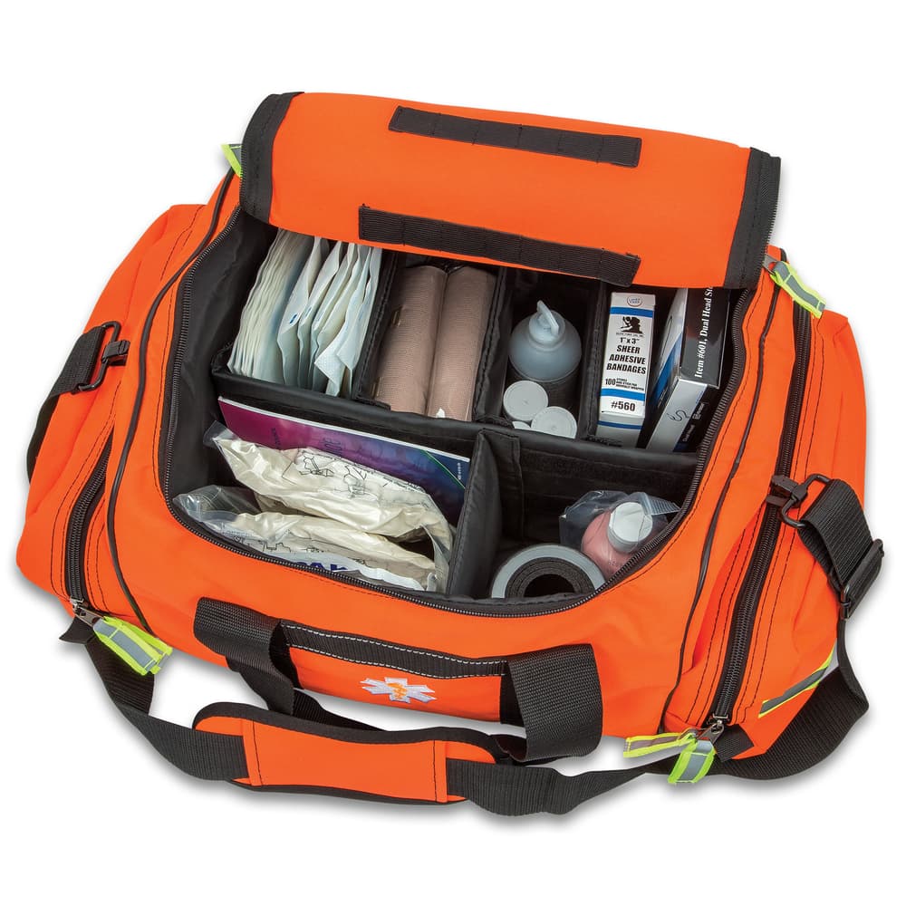 Orange First Responder Bag Spacious Compartments, Zippered