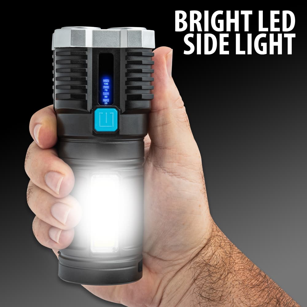300 lumen rechargeable led flashlight AMPEX 300L Flashlight, Black c cable for hiding usb charger port. Sona 500 Lumens Rechargeable USB