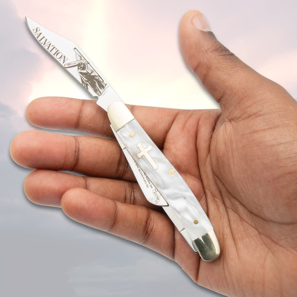 Christian Stockman Pocket Knife - Pearl Handle