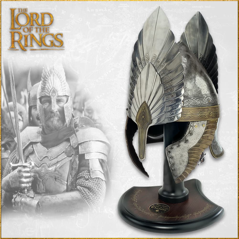 The Helm of King Elendil shown on its display stand image number 0