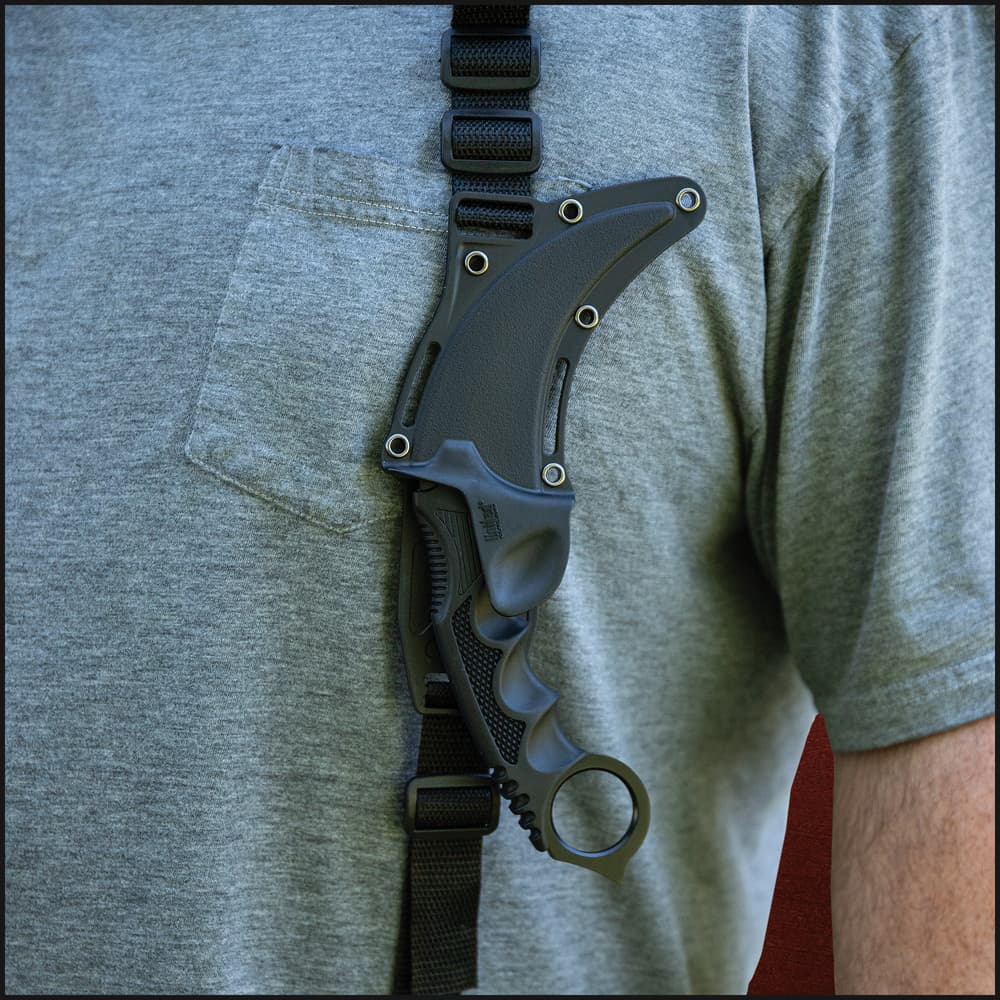 United Cutlery Black Honshu Karambit With Shoulder Harness
