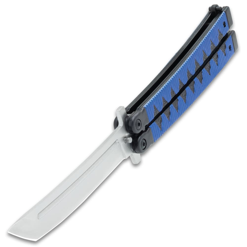 Blue Samurai Butterfly Knife Stainless Steel Tanto