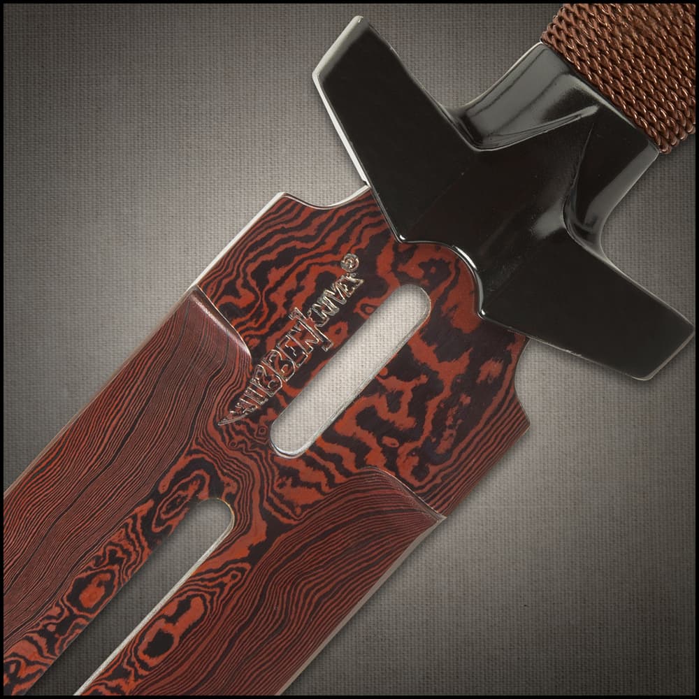 Hibben HellFyre Double Shadow Knife With Sheath – Damascus Steel