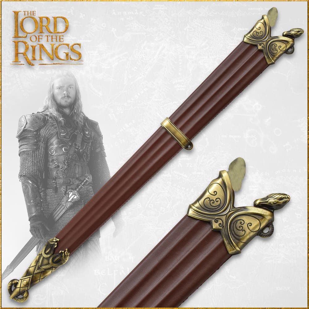 Different views of the Lord of the Rings Sword of Eomer Scabbard image number 0