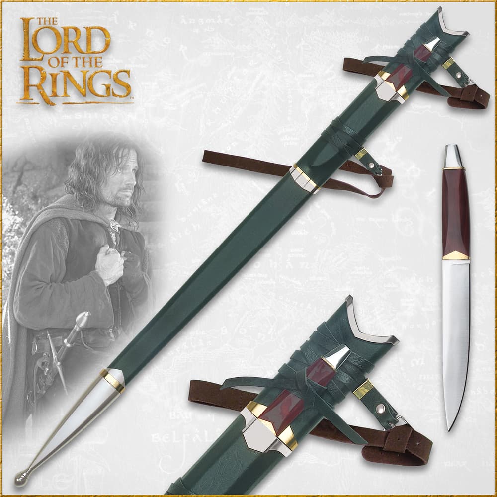 Authentically detailed reproduction scabbard of the Strider’s Ranger Sword image number 0