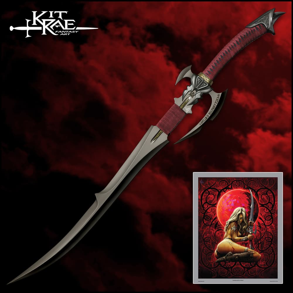 Kit Rae's Avoloch Sword Of Enetha Dark Edition comes with a certificate of authenticity and a custom art print image number 0