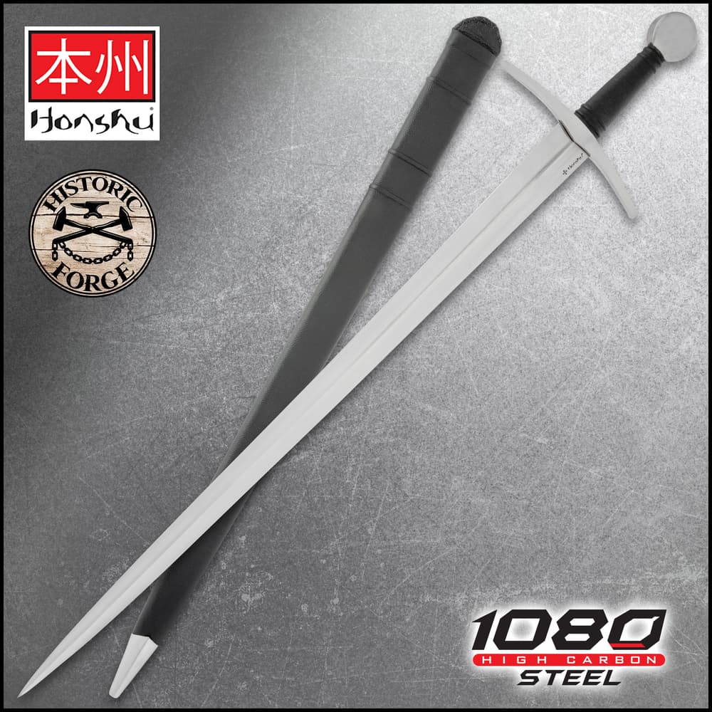 The Honshu Historic Forge 15th C. Arming Sword and scabbard. image number 0