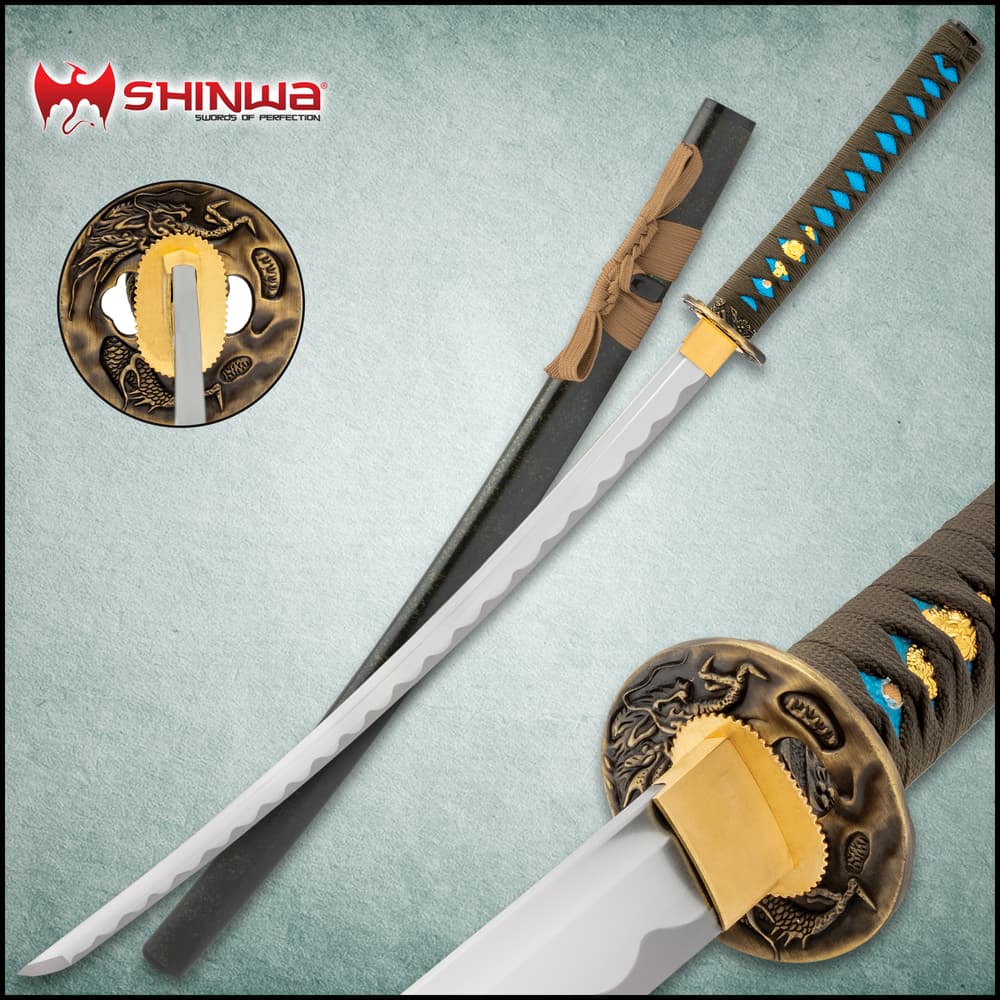 The Shinwa Celestial Guardians Katana and its scabbard. image number 0