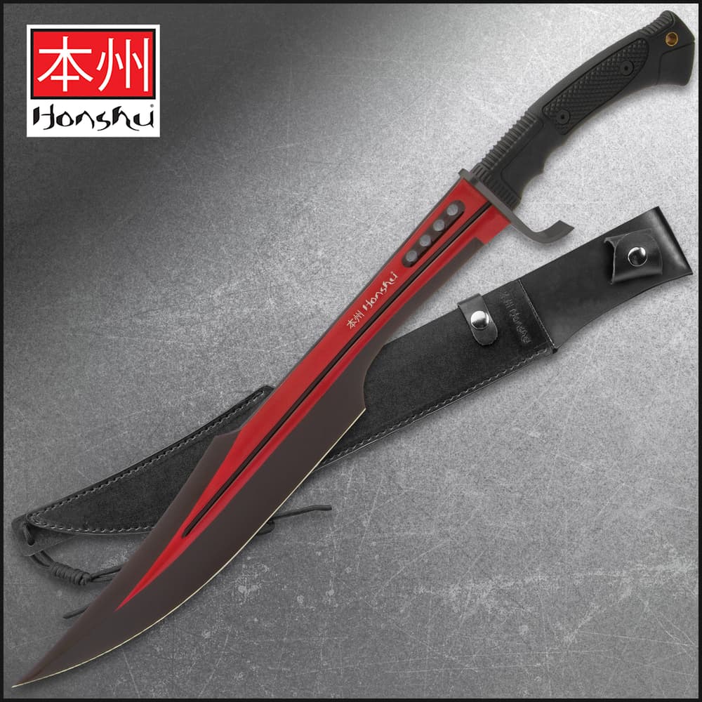 The Honshu Red Spartan Sword is 23" in overall length image number 0