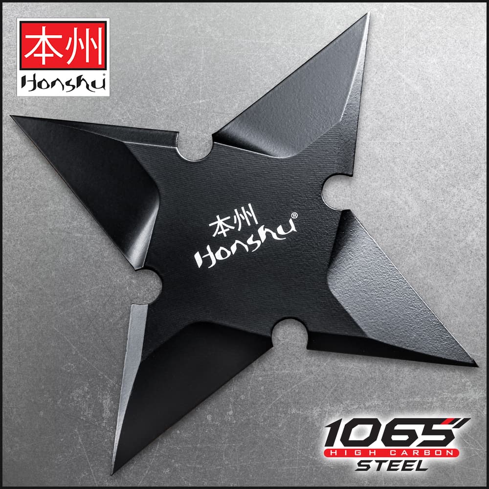 Honshu Sleek Black Throwing Star - Large image number 0