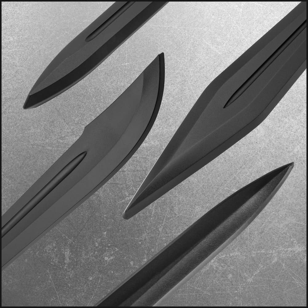 Close up image of the blades on the 3PCS Sword and Dagger Training Set included in the Master At Arms Bundle. image number 1