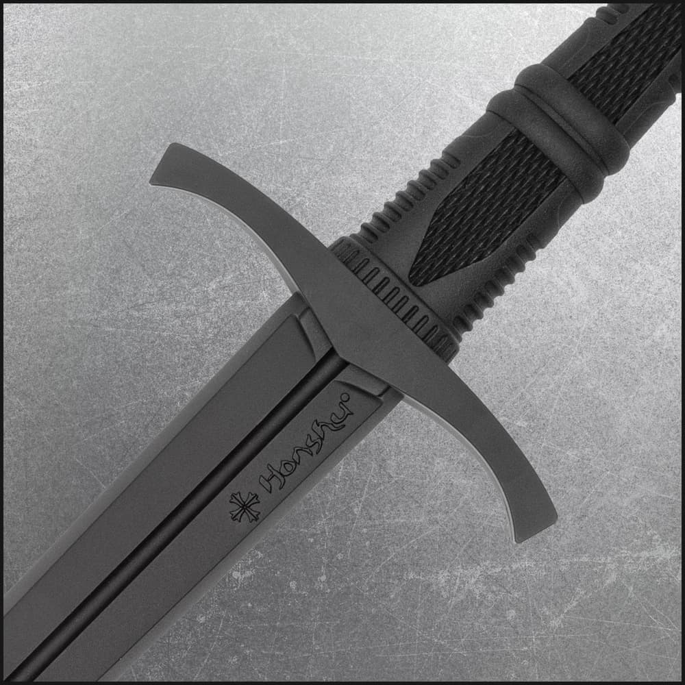 Close up image of the polypropylene blade of the Crusader Quillon Training Dagger. image number 1