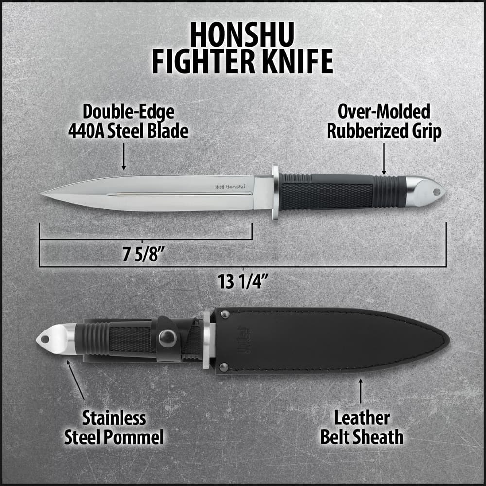 The razor sharp United Cutlery Honshu Fighter Knife is shown slicing into a tire. image number 2