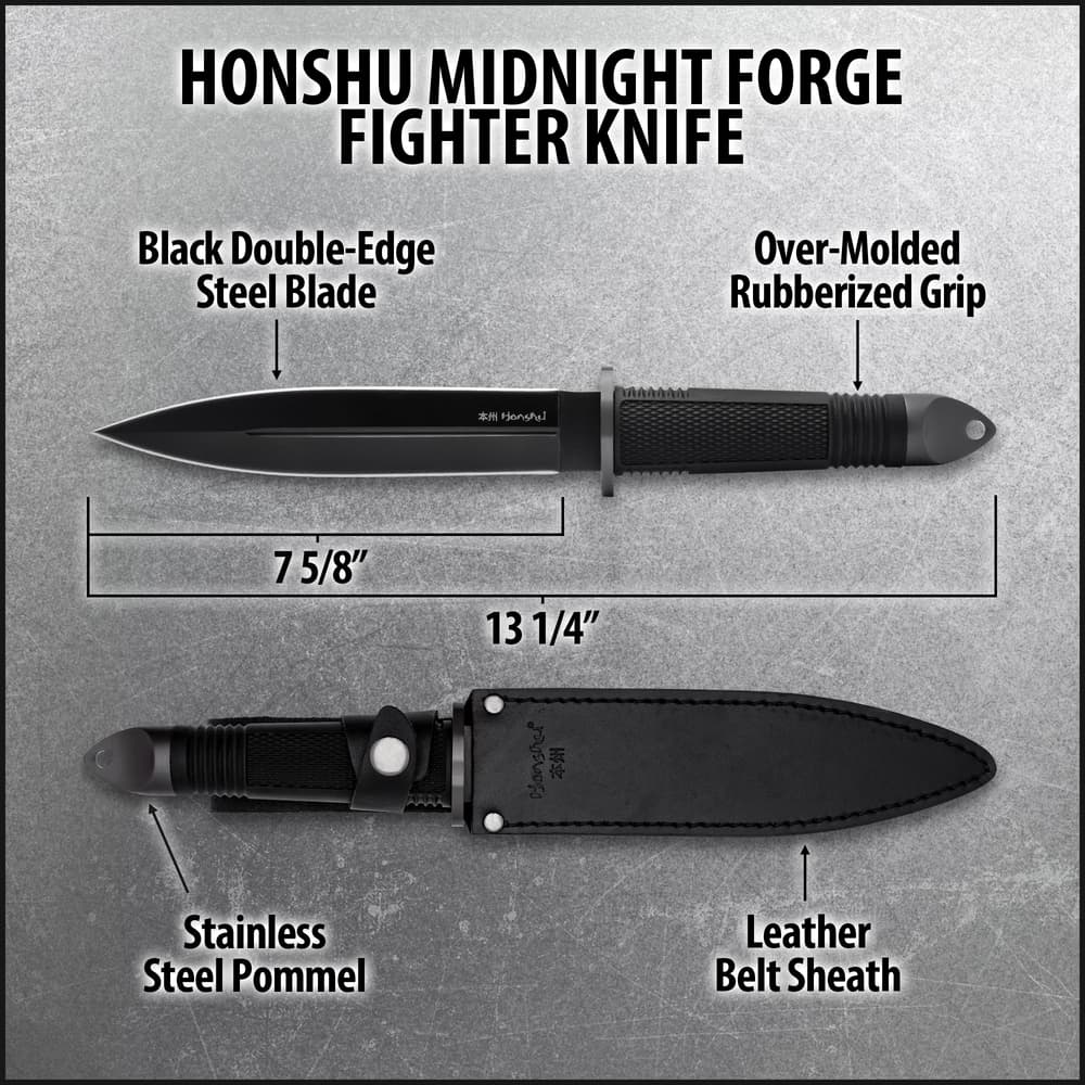 The razor sharp United Cutlery Honshu Fighter Knife is shown slicing into a tire. image number 2