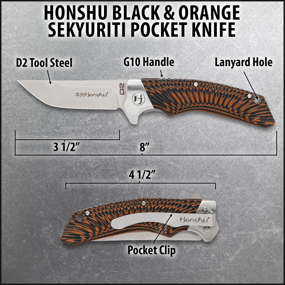 A detailed look at the handle of the pocket knife image number 2