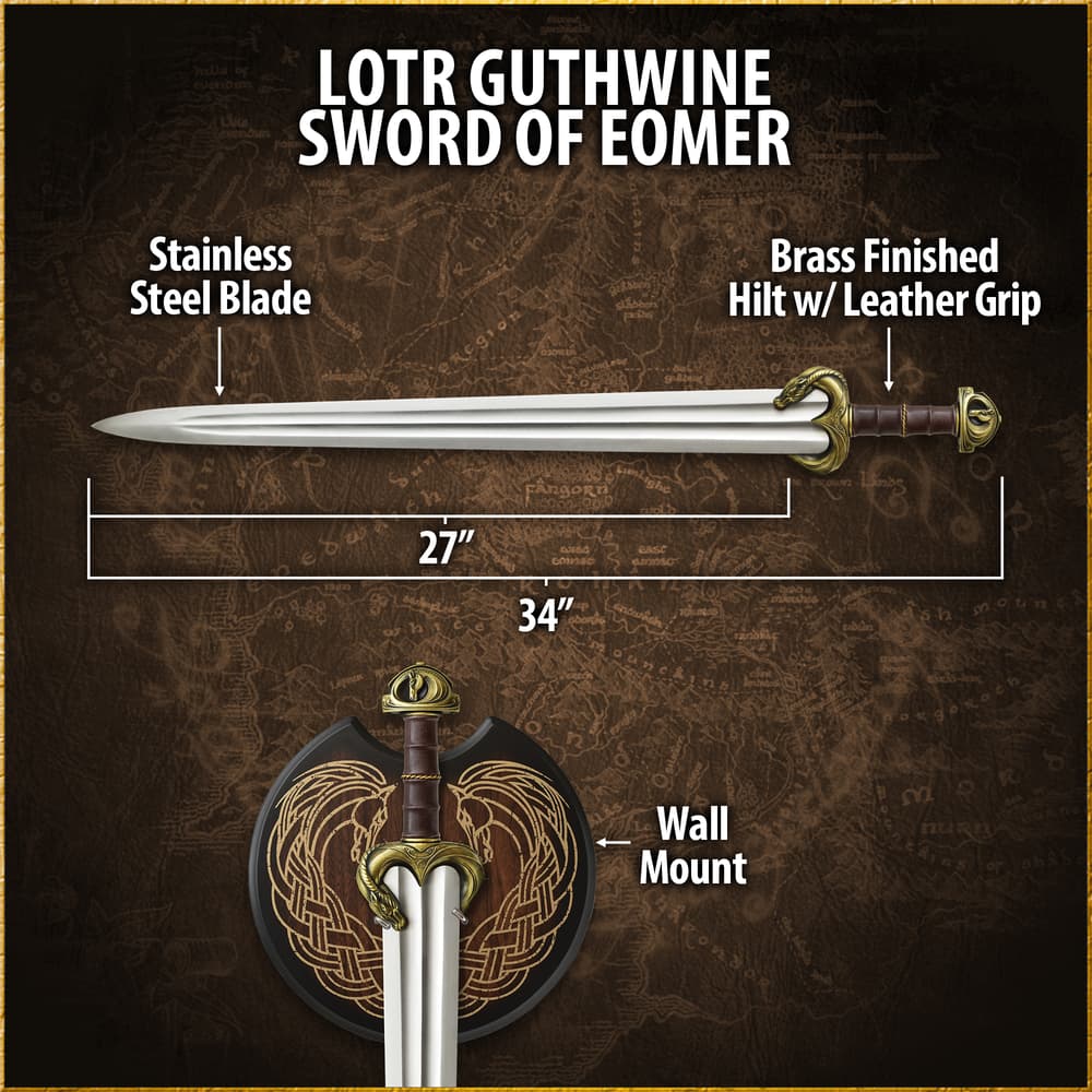 The sword displayed on its wall mount image number 2