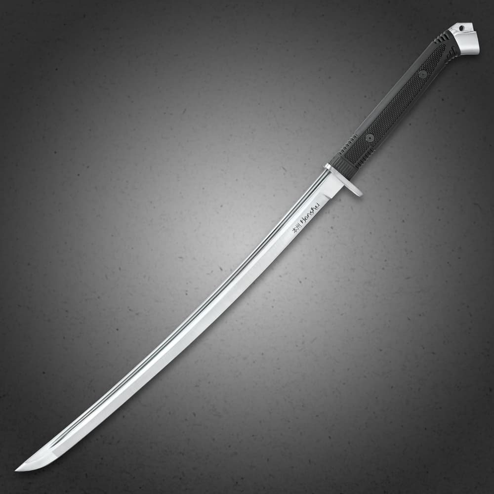 The wakizashi measures 34” and has a 1060 high carbon steel blade. image number 6
