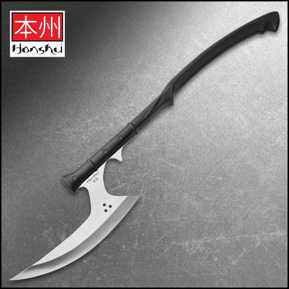 The Honshu Thrusting Axe on a red textured background. image number 0